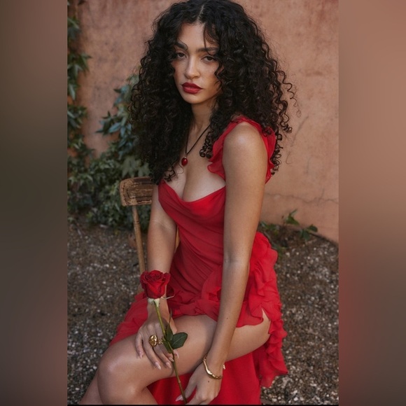 House of CB Dresses & Skirts - HOUSE OF CB 'Ariela' Cherry Ruffle Maxi Dress